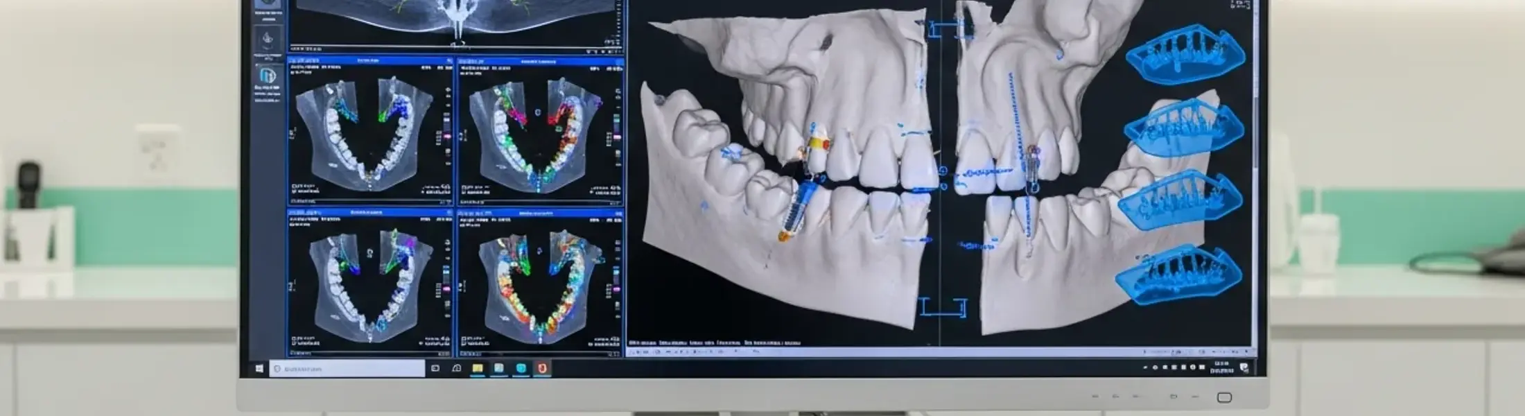 3D-Planung mehrerer Implantate am Bildschirm